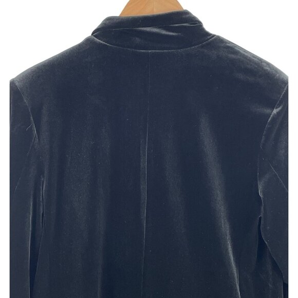 Blank NYC Black Velour Lined 1 Button Blazer Jacket Womens Size Medium - Picture 5 of 9
